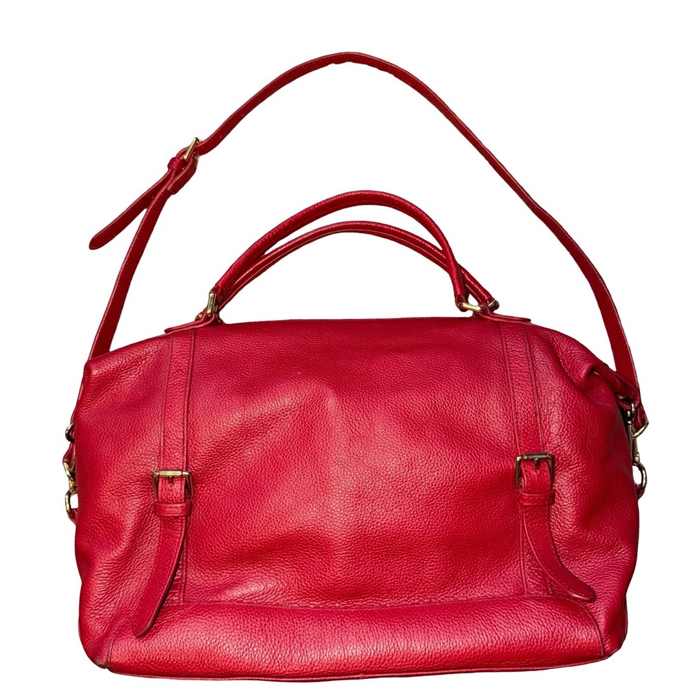 Ora Delphine Adele pebble leather statchel - Red